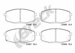 SET PLACUTE FRANA BRECK 23966 00 701 10 - Compatibil cu HYUNDAI, KIA