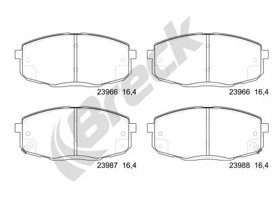 Set placute frana Breck 23966 00 701 10