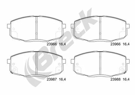 Set placute frana Breck 23966 00 701 10