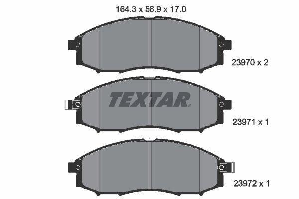SET PLACUTE FRANA TEXTAR 2397001 - Compatibil cu BAIC-ORV, DONGFENG (DFAC), NISSAN