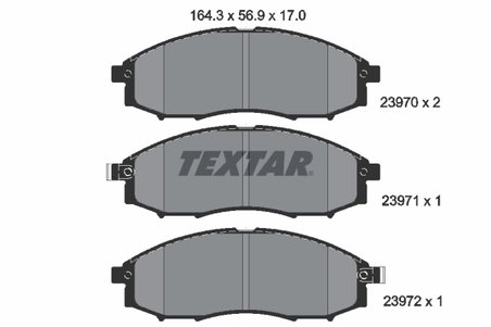 SET PLACUTE FRANA TEXTAR 2397001 - Compatibil cu BAIC-ORV, DONGFENG (DFAC), NISSAN