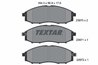 SET PLACUTE FRANA TEXTAR 2397001 - Compatibil cu BAIC-ORV, DONGFENG (DFAC), NISSAN