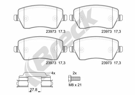 Set placute frana Breck 23973 00 702 00