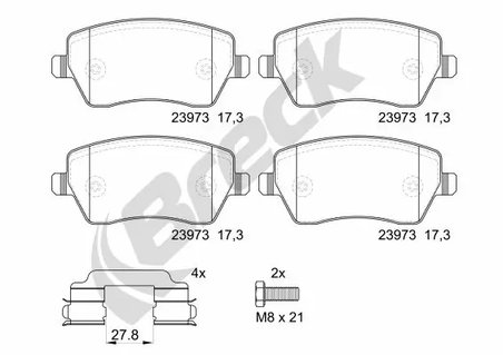 Set placute frana Breck 23973 00 702 00