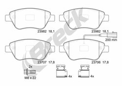 SET PLACUTE FRANA BRECK 23979 00 701 10 - Compatibil cu ALFA ROMEO, CITROEN, FIAT, PEUGEOT