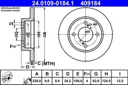 DISC FRANA ATE 24.0109-0184.1 - Compatibil cu SUZUKI
