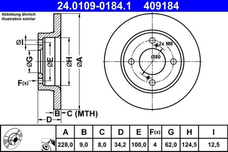 DISC FRANA ATE 24.0109-0184.1 - Compatibil cu SUZUKI