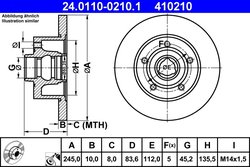 Disc frana ATE 24.0110-0210.1