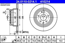 DISC FRANA ATE 24.0110-0214.1 - Compatibil cu VOLVO