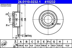 DISC FRANA ATE 24.0110-0232.1 - Compatibil cu SEAT, VW