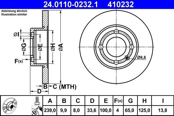 Disc frana ATE 24.0110-0232.1