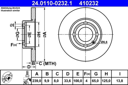 Disc frana ATE 24.0110-0232.1