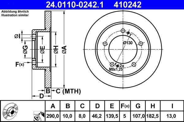 DISC FRANA ATE 24.0110-0242.1 - Compatibil cu SUZUKI