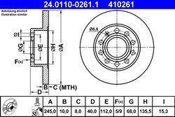 Disc frana ATE 24.0110-0261.1