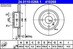 Disc frana ATE 24.0110-0268.1