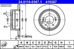 Disc frana ATE 24.0110-0367.1