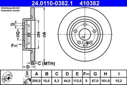 DISC FRANA ATE 24.0110-0382.1 - Compatibil cu MERCEDES-BENZ