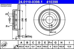 DISC FRANA ATE 24.0110-0398.1 - Compatibil cu HYUNDAI, KIA