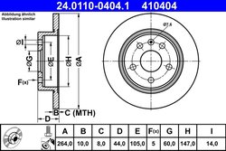 Disc frana ATE 24.0110-0404.1