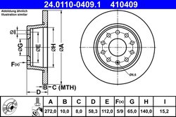 Disc frana ATE 24.0110-0409.1