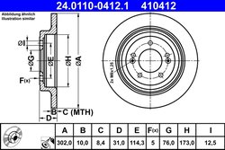 Disc frana ATE 24.0110-0412.1
