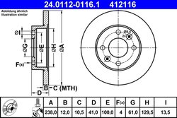 Disc frana ATE 24.0112-0116.1