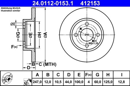 Disc frana ATE 24.0112-0153.1