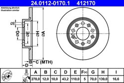 Disc frana ATE 24.0112-0170.1