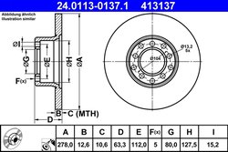 Disc frana ATE 24.0113-0137.1