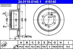 Disc frana ATE 24.0118-0140.1