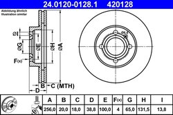 Disc frana ATE 24.0120-0128.1