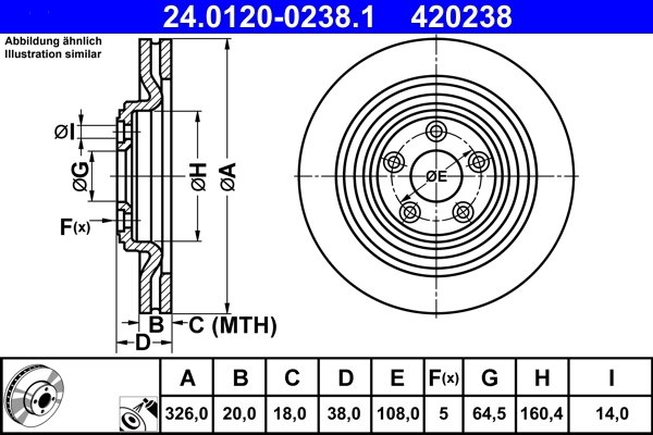 Disc frana ATE 24.0120-0238.1
