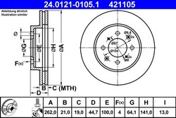 Disc frana ATE 24.0121-0105.1