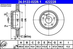 Disc frana ATE 24.0122-0228.1