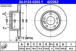 DISC FRANA ATE 24.0122-0262.1 - Compatibil cu IVECO