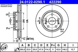 DISC FRANA ATE 24.0122-0290.1 - Compatibil cu SUZUKI
