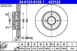 Disc frana ATE 24.0123-0122.1