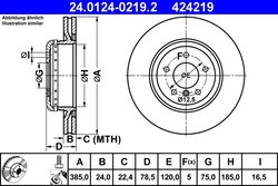 Disc frana ATE 24.0124-0219.2