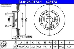 Disc frana ATE 24.0125-0173.1