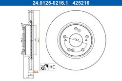 DISC FRANA ATE 24.0125-0216.1 - Compatibil cu HONDA