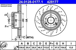 Disc frana ATE 24.0128-0177.1
