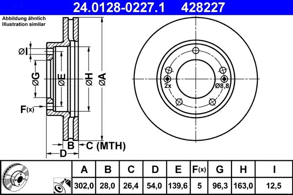 Disc frana ATE 24.0128-0227.1