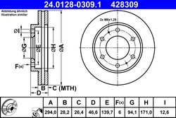 Disc frana ATE 24.0128-0309.1