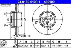 DISC FRANA ATE 24.0130-0109.1 - Compatibil cu BMW