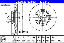 Disc frana ATE 24.0130-0219.1