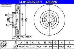 Disc frana ATE 24.0130-0225.1