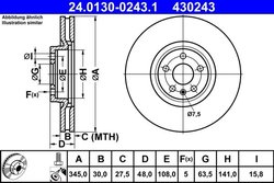 DISC FRANA ATE 24.0130-0243.1 - Compatibil cu VOLVO