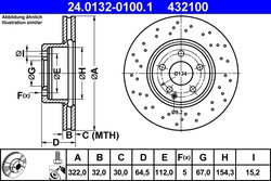 Disc frana ATE 24.0132-0100.1