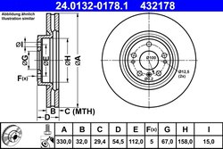 Disc frana ATE 24.0132-0178.1