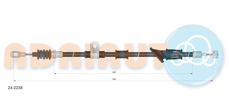 CABLU FRANA DE MANA ADRIAUTO 24.0238 - Compatibil cu MITSUBISHI